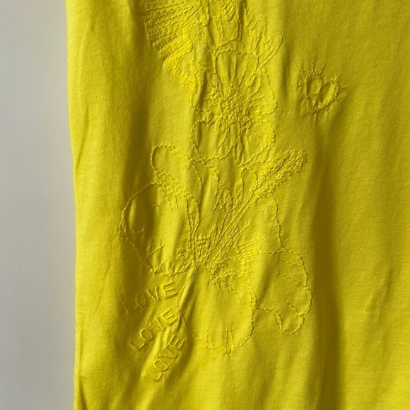 DESIGUAL | Yellow Lace Detail Embroidered Women's Top - Picture 4 of 16